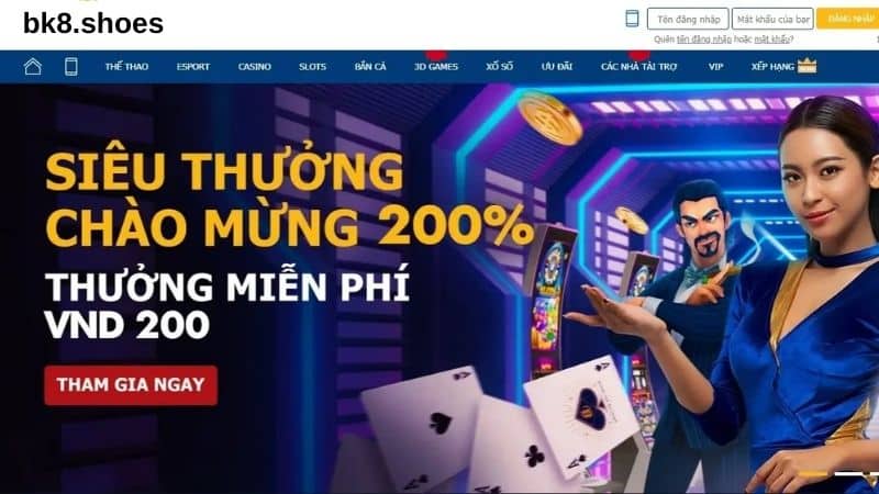 Thiên đường tiền thưởng gọi tên BK8